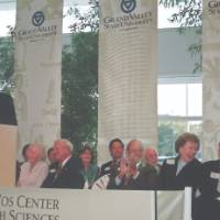 Richard and Helen Devos at the Cook-DeVos Center for Health Sciences Groundbreaking.